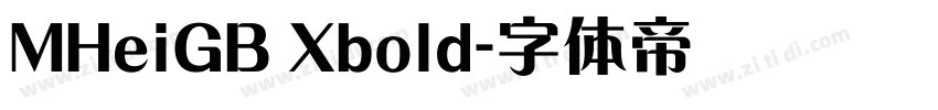 MHeiGB Xbold字体转换